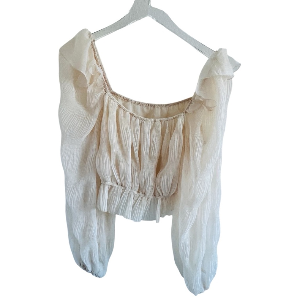 Emory Park Crinkle Detail Square Neck Blouse